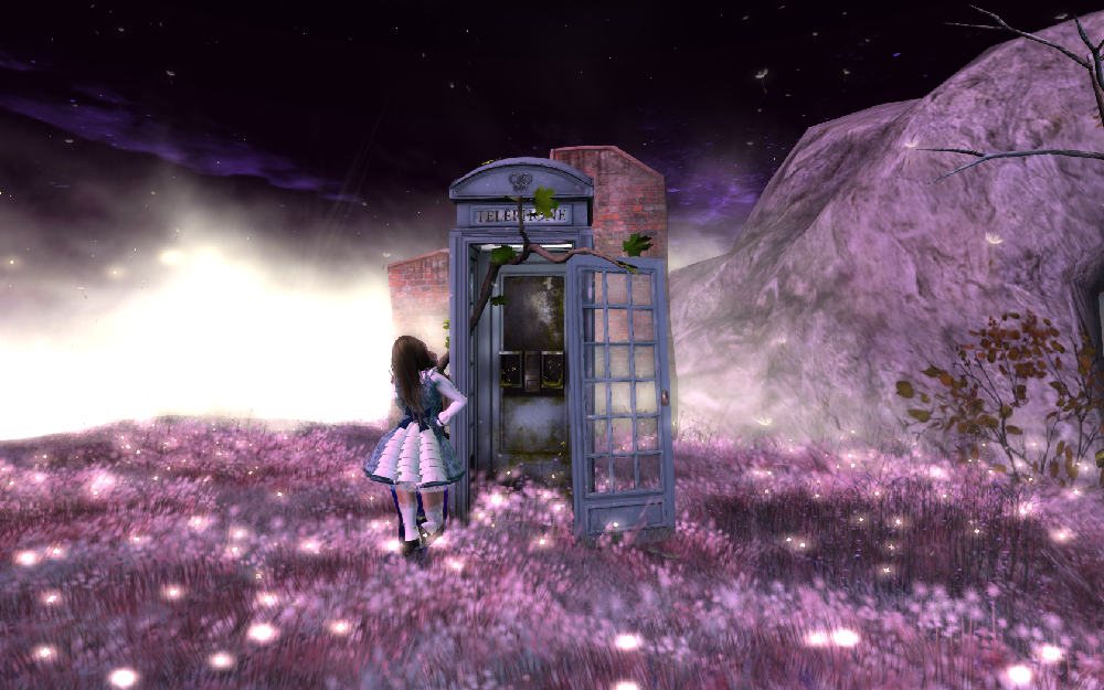 Examining A Broken Phone Booth In Another World